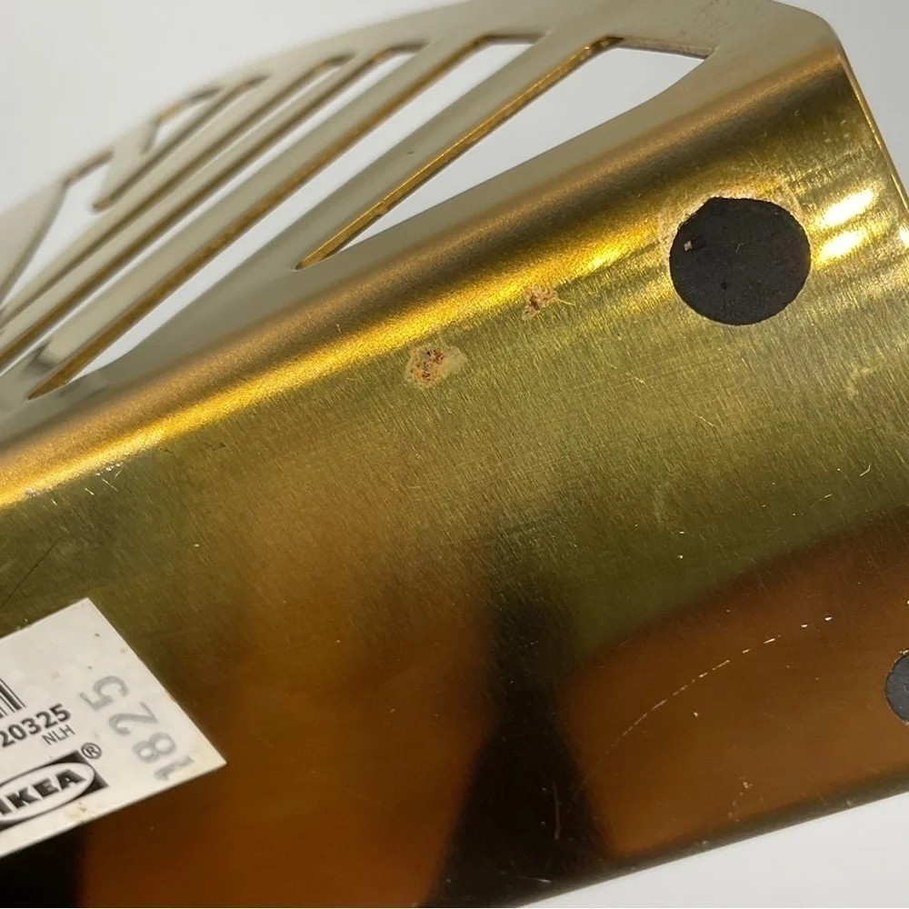 VTG Napkin Holder Ikea Tillstallning Desk Letter Rack Brass Colour Modern Class